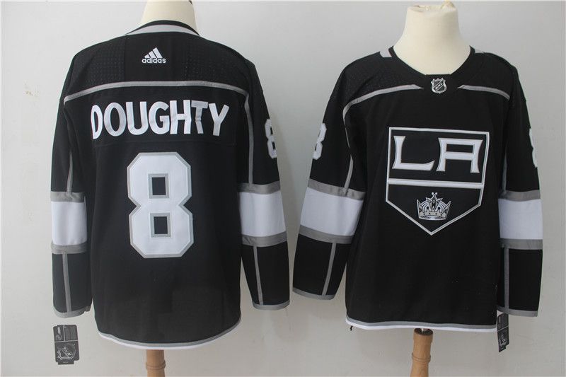 Men Los Angeles Kings #8 Doughty Black Adidas Hockey Stitched NHL Jerseys